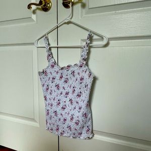Abercrombie Girls Smocked Floral Tank